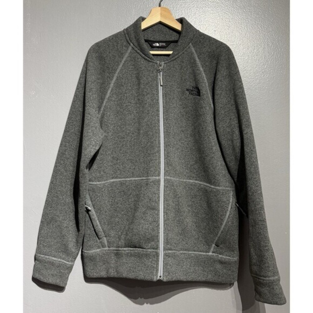 The North Face Canyonlands Fleece Sweater Jacket Mens SIZE  LARGE Grey Full Zip